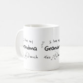 I Love my Grandma Typography Named Graphic コーヒーマグカップ (正面左)