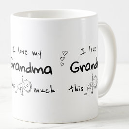 I Love my Grandma Typography Named Graphic コーヒーマグカップ