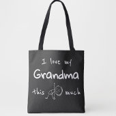 I Love my Grandma Typography Named Graphic トートバッグ