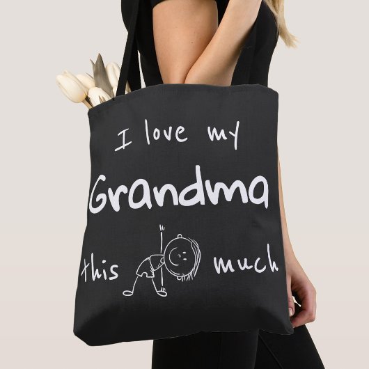 I Love my Grandma Typography Named Graphic トートバッグ