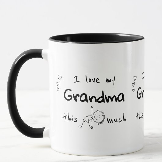 I Love my Grandma Typography Named Graphic マグカップ