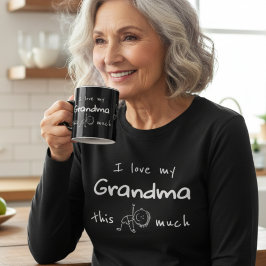 I Love my Grandma Typography Named Graphic Black ツートーンマグカップ