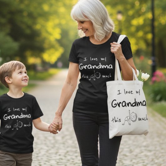 I Love my Grandma Typography Named Graphic Tシャツ