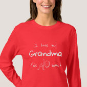 I Love my Grandma Typography Named Graphic Tシャツ