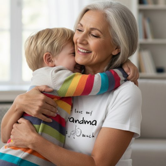 I Love my Grandma Typography Named Graphic Tシャツ