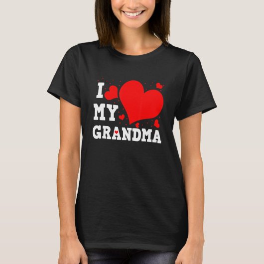 I Love My Grandma Valentines Day Family Matching G Tシャツ (正面)