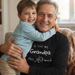 I love my grandpa typography named graphic  tシャツ