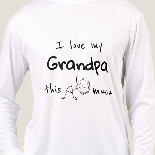 I love my grandpa typography named graphic  tシャツ