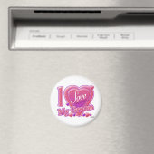 I Love My Groom pink/purple - ハート マグネット (インサイチュ (食洗機))