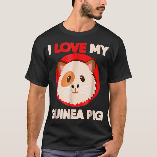 I Love My Guinea Pig   Piggie  Tシャツ (正面)