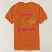 I Love My Guinea Wig Long Haired Guinea Pig Cute F Tシャツ (デザイン正面)