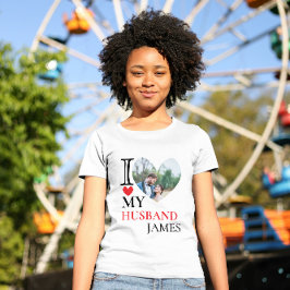 I Love My Handsのハートパーソナライズされた写真 Tシャツ