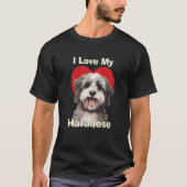 I Love My Havanese Puppy Dog Tシャツ (正面)