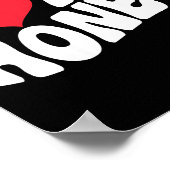 I Love My Honey Funny Says In Love (back Print)  ポスター (角)