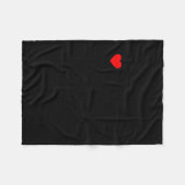 I Love My Hot Black Wife フリースブランケット (正面(横))