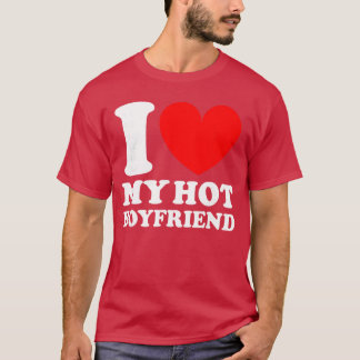 I Love My Hot Boyfriend vintage Tシャツ