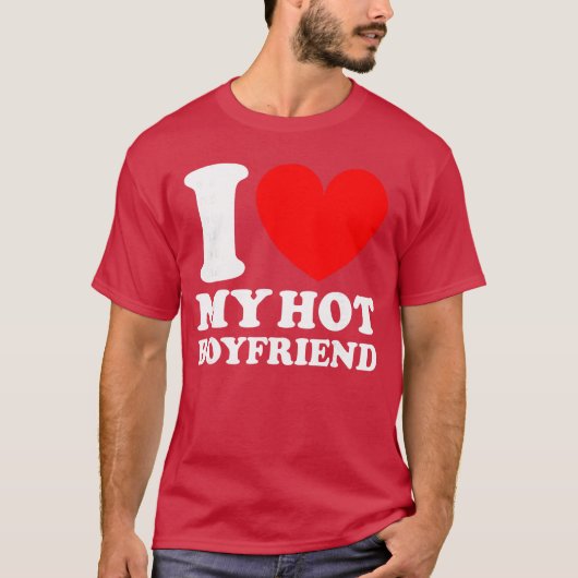 I Love My Hot Boyfriend vintage Tシャツ (正面)