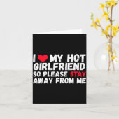 I Love My Hot Girlfriend So Please Stay Away From  カード (黄色い花)