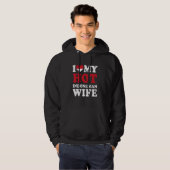 I love My Hot Indonesian Wife Funny Husband Gift パーカ (正面フル)