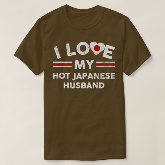 I Love My Hot Japanese Husband T shirt Flag Graphi Tシャツ (デザイン正面)