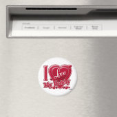 I Love My Hubby Red -ハート マグネット (インサイチュ (食洗機))