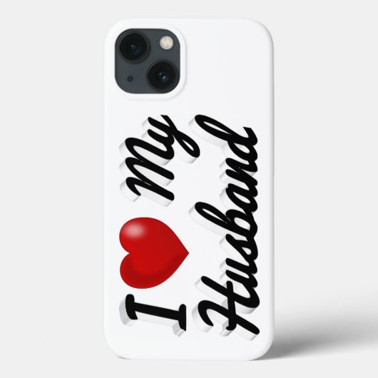 I Love My Husband かわいい黒文字 iPhone カー Case-Mate iPhoneケース (裏面)