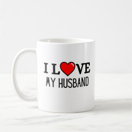 I love my husband コーヒーマグカップ