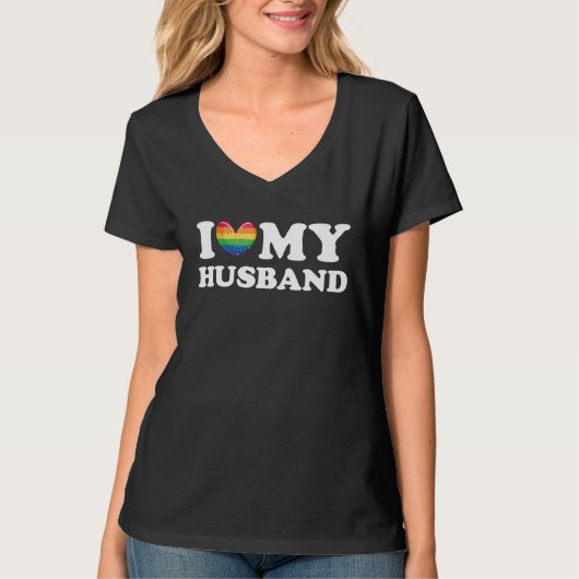 I Love My Husband LGBTQ Gay Valentines Day 3 Tシャツ (正面)