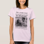 I LOVE MY HUSBAND Tシャツ、楽しいカスタム新聞デザイン Tシャツ (正面)