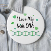 I Love My Irish DNA Shamrock Button                缶バッジ (インサイチュ)