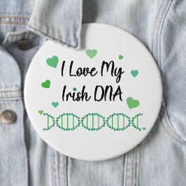 I Love My Irish DNA Shamrock Button                缶バッジ