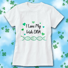 I Love My Irish DNA Shamrock T-Shirt               Tシャツ