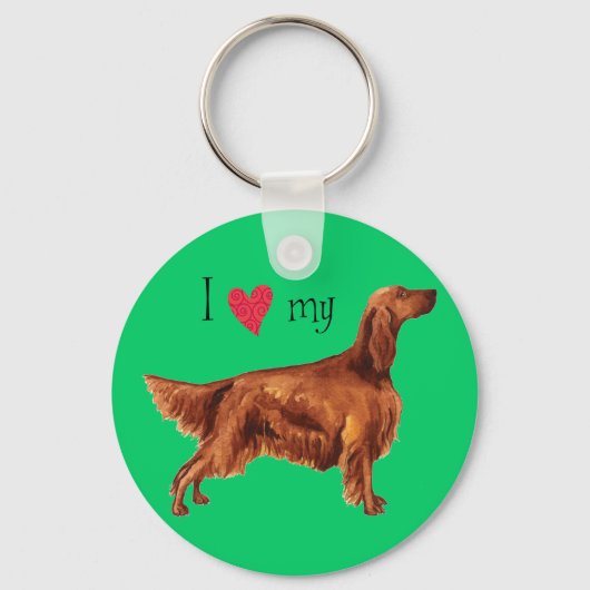 I Love my Irish Setter キーホルダー (正面)