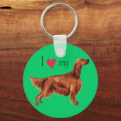 I Love my Irish Setter キーホルダー (正面)