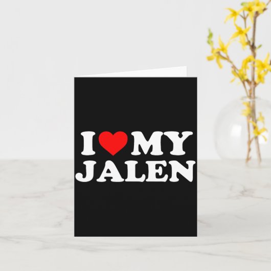 I Love My Jalen カード (黄色い花)