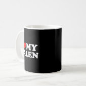 I Love My Jalen  コーヒーマグカップ (正面左)
