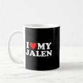 I Love My Jalen  コーヒーマグカップ (左)