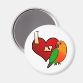 I Love my Jenday Conure マグネット (正面/裏面)