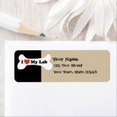 I Love My Lab - Dog Bone ラベル (インサイチュ)
