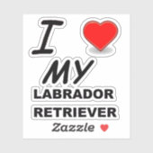 I Love My Labrador Retriever シール (シート)