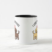 I Love My Labradors Mug – Cute Yellow & Chocolate  マグカップ (中央)