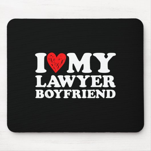 I Love My Lawyer Boyfriend Bf Valentines Day Women マウスパッド (正面)