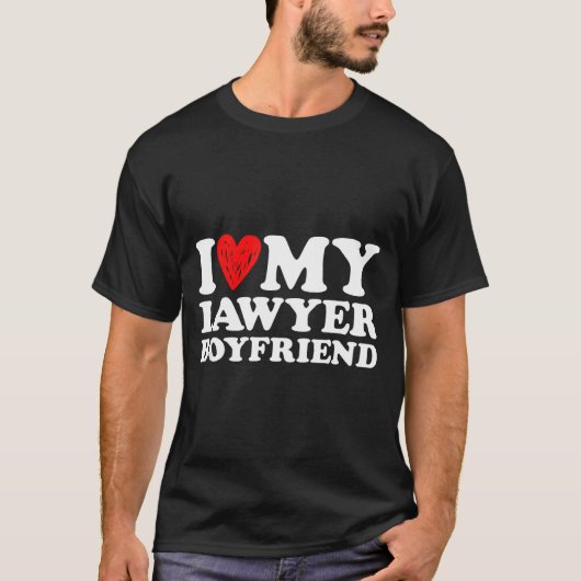 I Love My Lawyer Boyfriend Bf Valentines Day Women Tシャツ (正面)