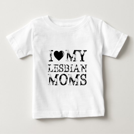 I Love my lesbian Moms | Lesbian Pride  ベビーTシャツ (正面)