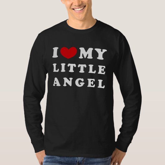 I Love My Little Angel I Heart My Little Angel Tシャツ (正面)
