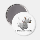 I Love My Little White Dog - ウェスティ マグネット (正面/裏面)