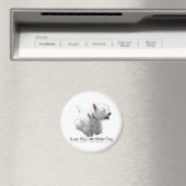 I Love My Little White Dog - ウェスティ マグネット (インサイチュ (食洗機))