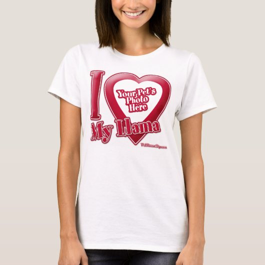 I Love My Llama – 写真 Tシャツ (正面)