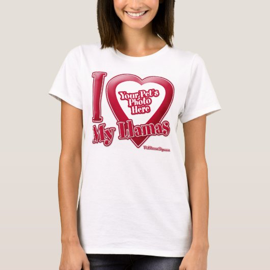 I Love My Llamas – 写真 Tシャツ (正面)