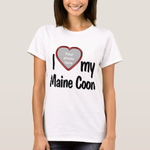 I Love My Maine Coon Cat - Photo Frame Tシャツ